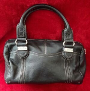 Tignanello Black Leather Satchel
